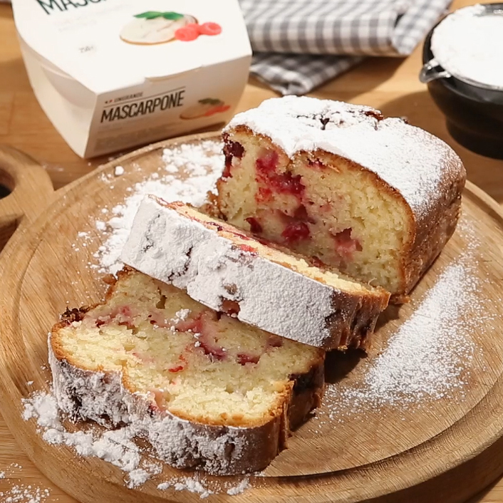 Как приготовить Клюквенный кекс с маскарпоне