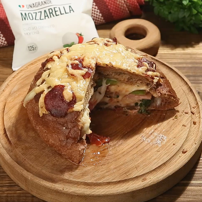 Как приготовить Хлебная пицца с моцареллой