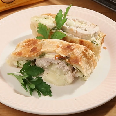 Как приготовить Куриный рулет с сулугуни