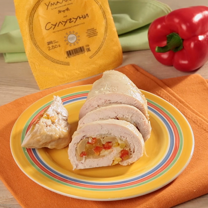 Как приготовить Рулеты из индейки с сулугуни